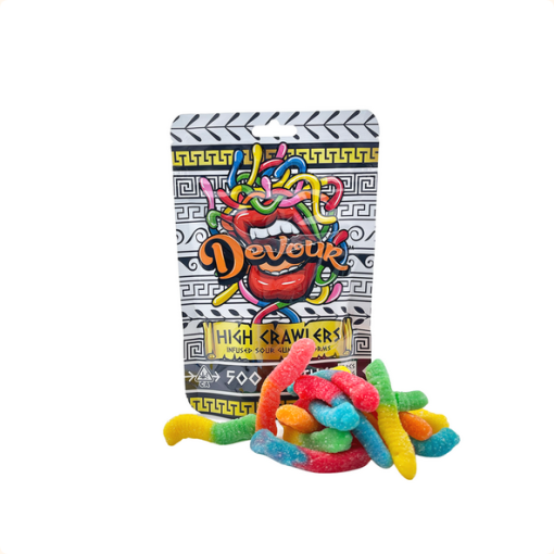 Devour High Crawlers 500mg Infused Sour Gummy Worms
