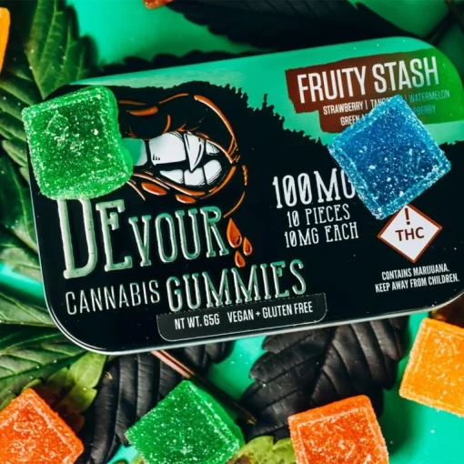 Devour Fruity Stash Gummies 100mg