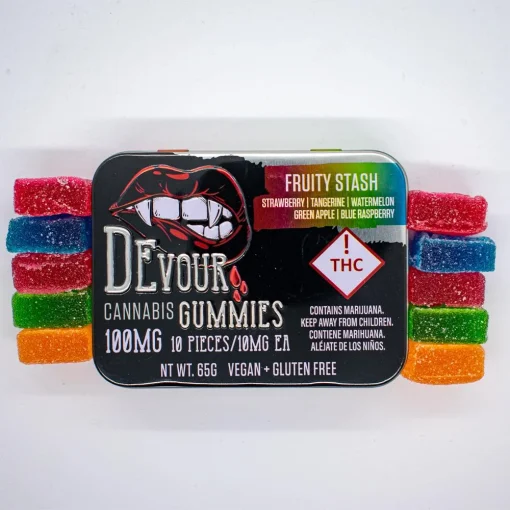 Devour Fruity Stash Gummies 100mg