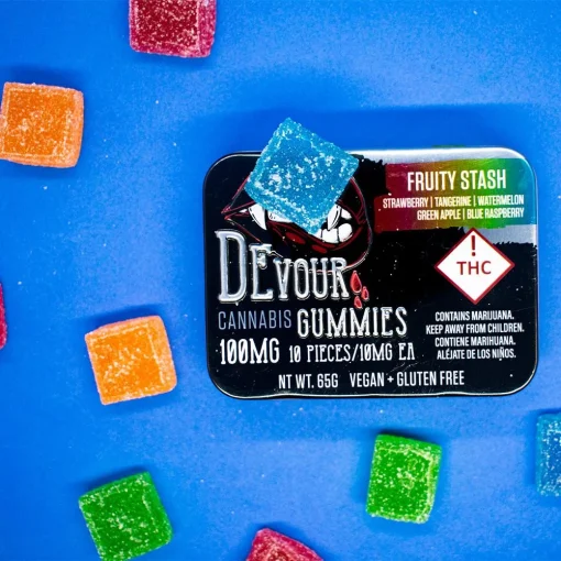 Devour Fruity Stash Gummies 100mg