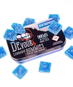 Devour Gummies Blue Raspberry 100mg