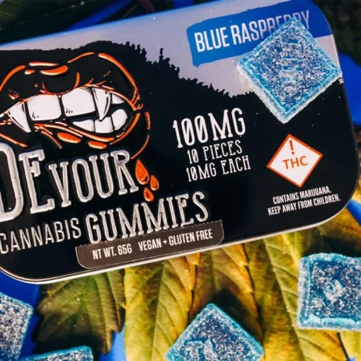 Devour Gummies Blue Raspberry 100mg