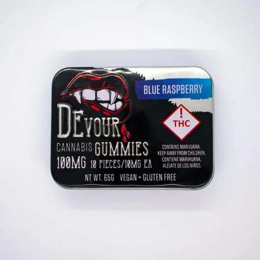 Devour Gummies Blue Raspberry 100mg