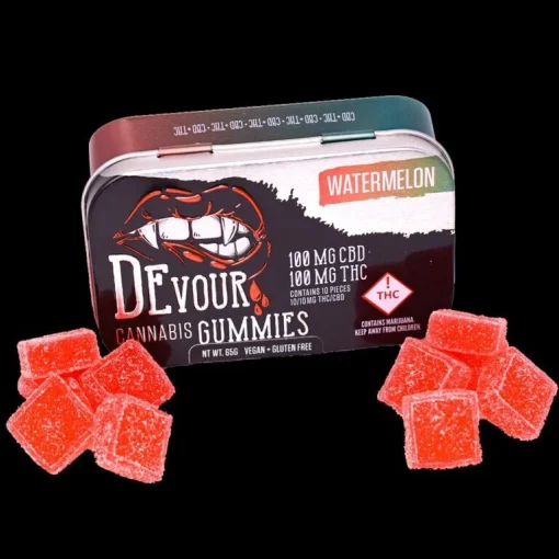 Devour Gummies Watermelon 1:1 THC:CBD