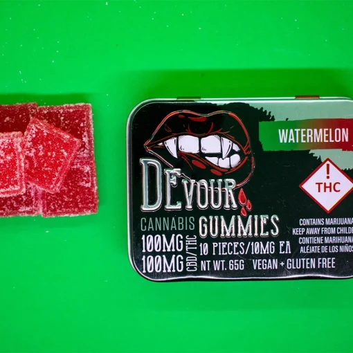 Devour Gummies Watermelon 1:1 THC:CBD