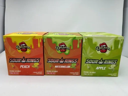 Devour Sour Rings 750mg