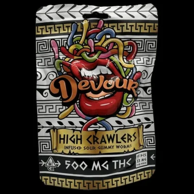 Devour High Crawlers 500mg Infused Sour Gummy Worms