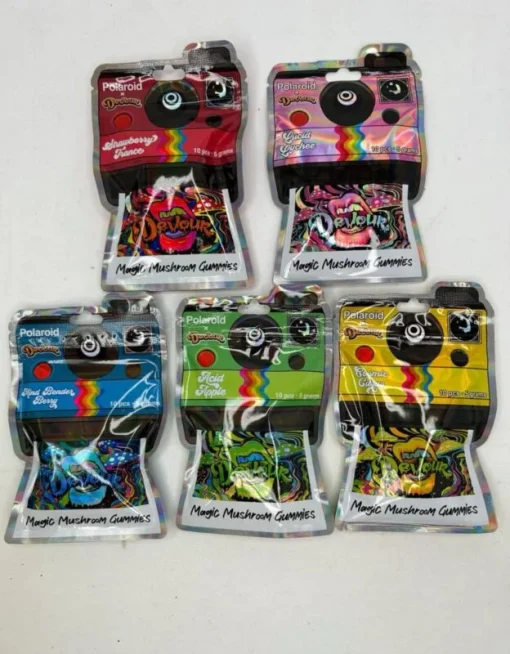 Devour X Polaroid Magic Mushroom Gummies