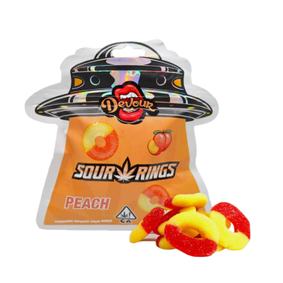 Devour Sour Rings Peach (1500mg THC)