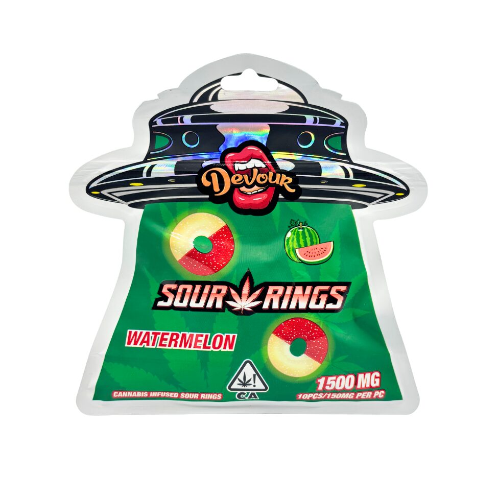 Devour Sour Rings – Watermelon (1500mg Devour Sour Rings – Watermelon (1500mg